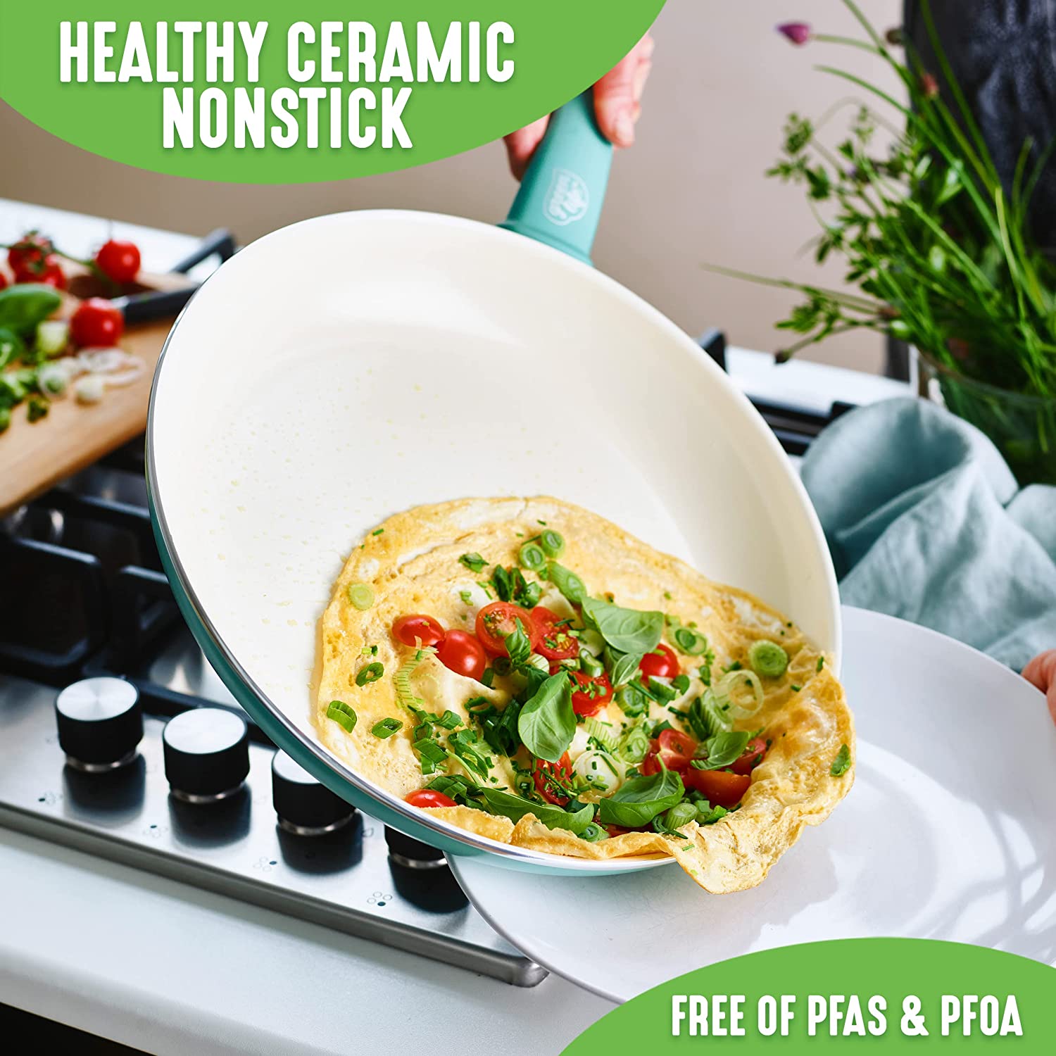 (Store Closing Sale) Healthy Ceramic Nonstick 13 Piece