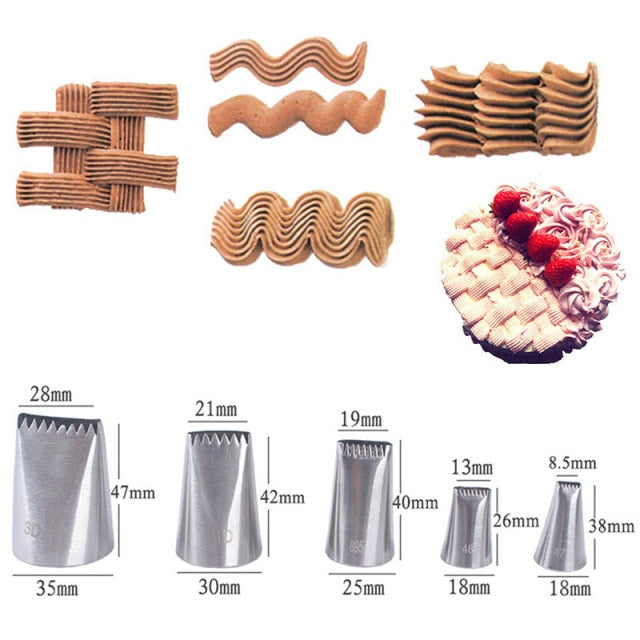 (Store Closing Sale) 1/3/5/7pc/set of chrysanthemum Nozzle Icing Piping Pastry