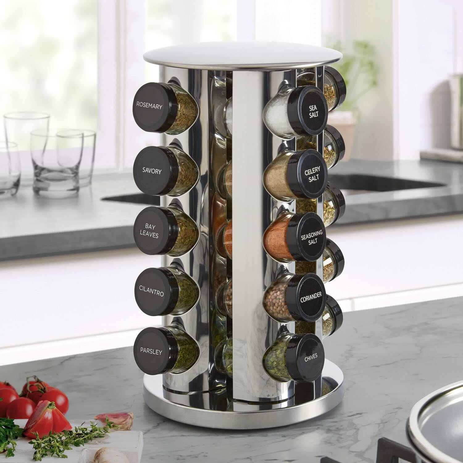 (Store Closing Sale) Rotary 20-tank counter top rack tower organizer