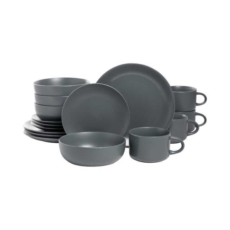 Ten Strawberry Street Wazee Matte Stoneware Dinnerware Set - Service for 4