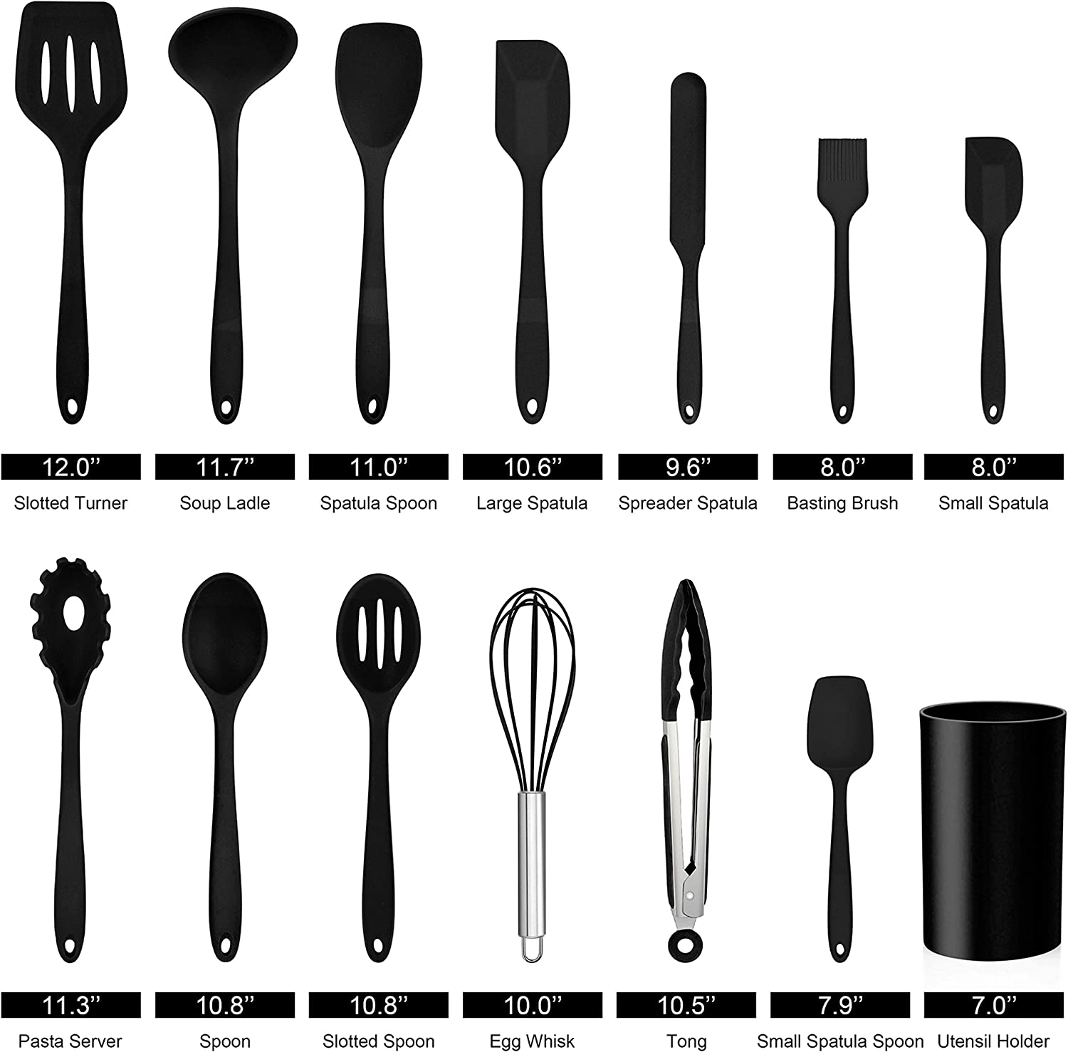 (Store Closing Sale) 14-piece cooking utensil set (with stand)