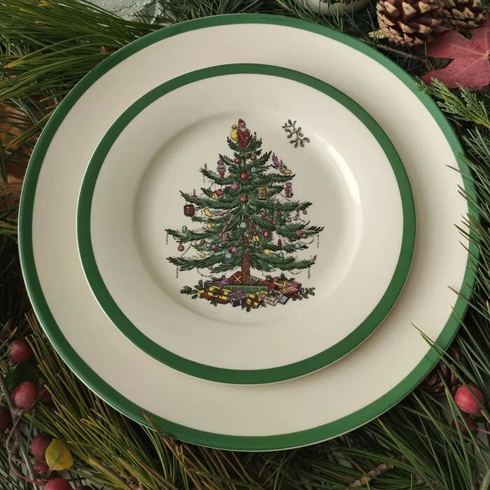 12 Piece Christmas Tree Ceramic Tableware Coffee Set