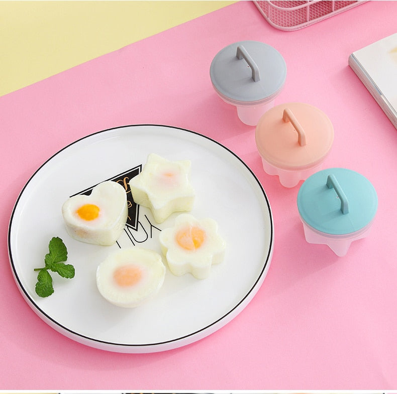 (Store Closing Sale) 4 Pcs/Set Cute Egg Cooker Tools With Plastic  Brush