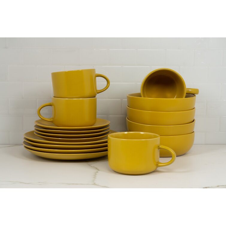 Ten Strawberry Street Wazee Matte Stoneware Dinnerware Set - Service for 4