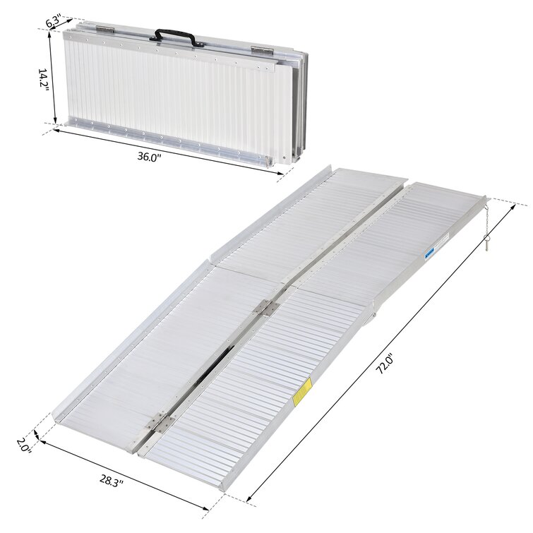 HomCom 2 in. Portable Ramp