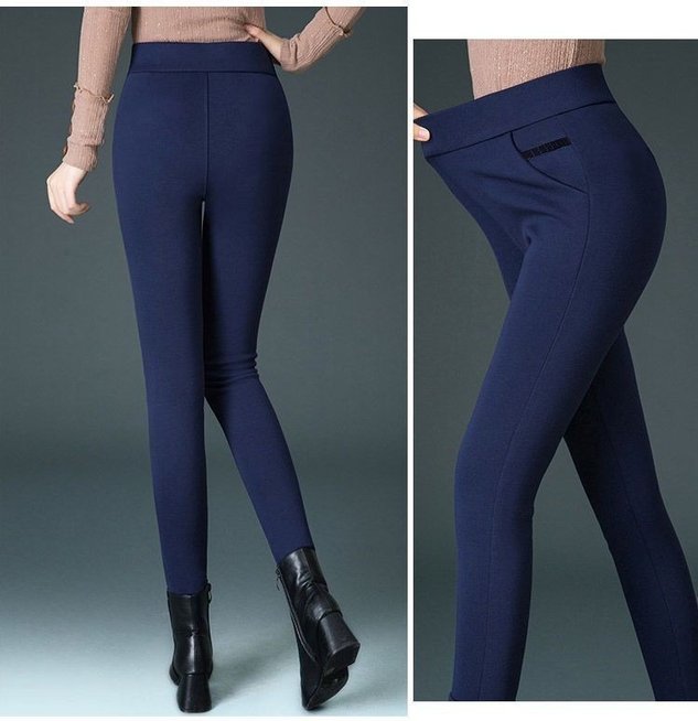 Casual Plain Natural Ankle Pants Pocket Stitching Slim Fit Pants