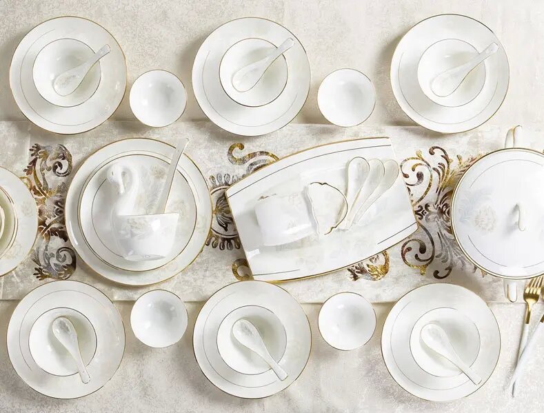 (Store Closing Sale) 58pcs deluxe ceramic tableware set