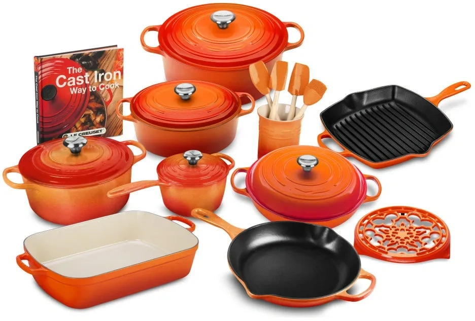 (Store Closing Sale) 21-piece Signature Cast Iron Cookware Set