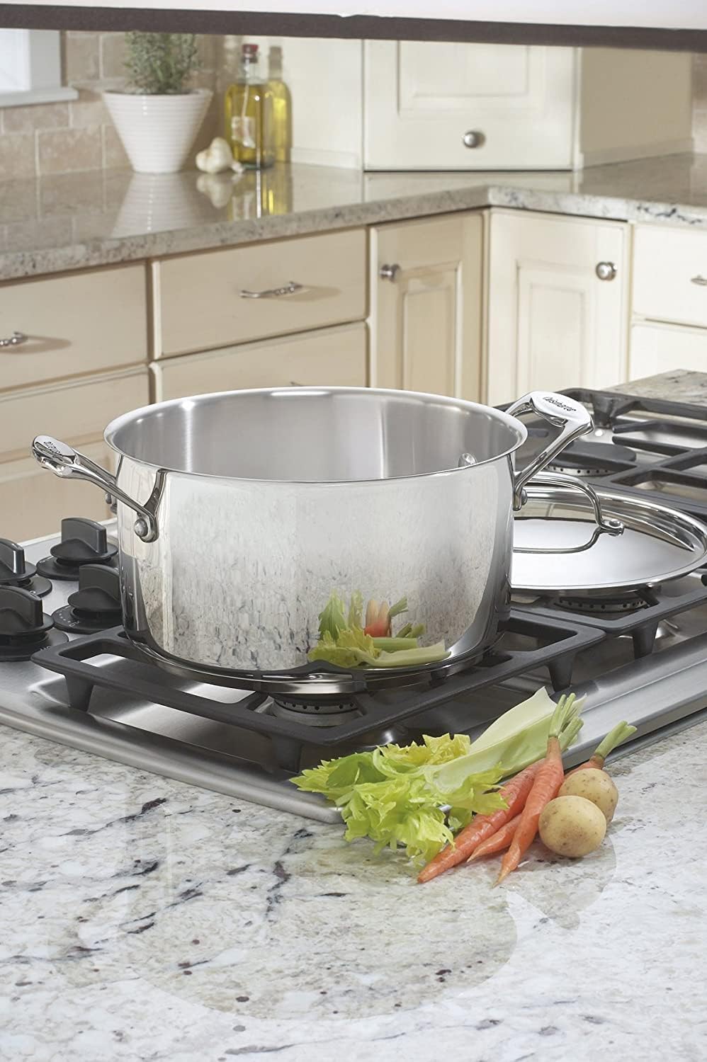 Stainless Steel 17-Piece Set Chef's-Classic-Stainless-Cookware-Collection