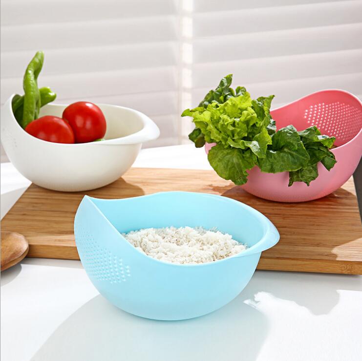 Food Grade Plastic Rice Beans Peas Washing Filter Strainer Basket Sieve Drainer Cleaning Gadget Kitchen Accessories