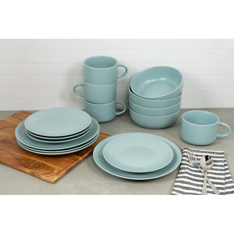 Ten Strawberry Street Wazee Matte Stoneware Dinnerware Set - Service for 4