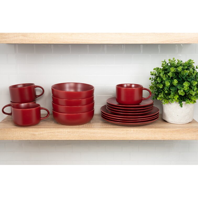 Ten Strawberry Street Wazee Matte Stoneware Dinnerware Set - Service for 4