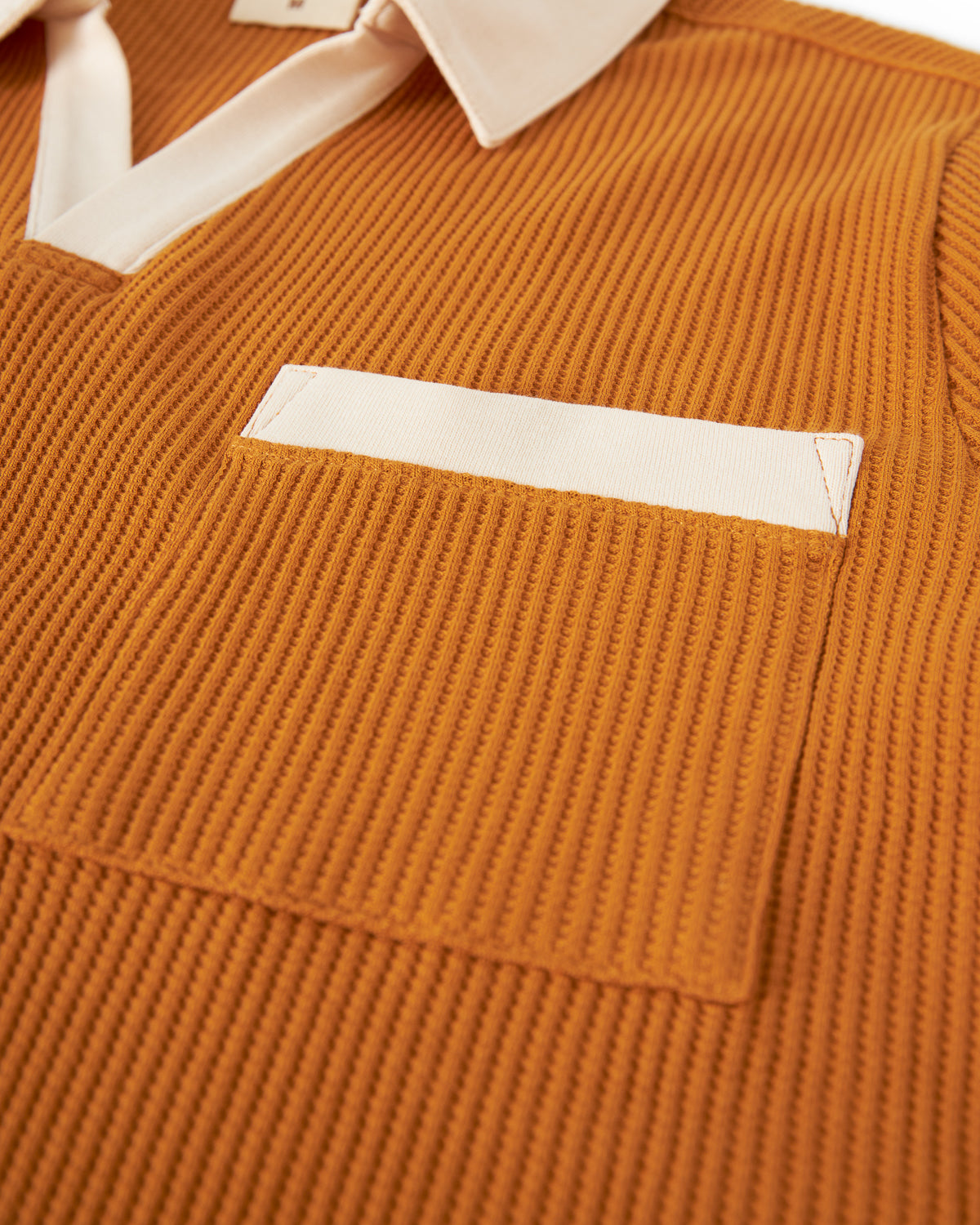 The Cannes Waffle Knit Shirt - Burnt Sienna