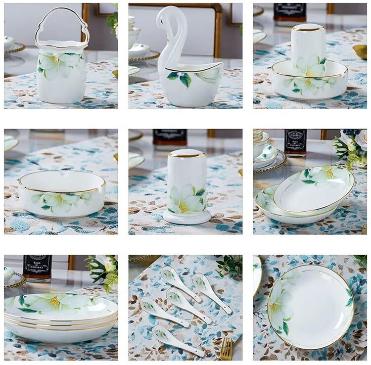 (Store Closing Sale) 58pcs deluxe ceramic tableware set