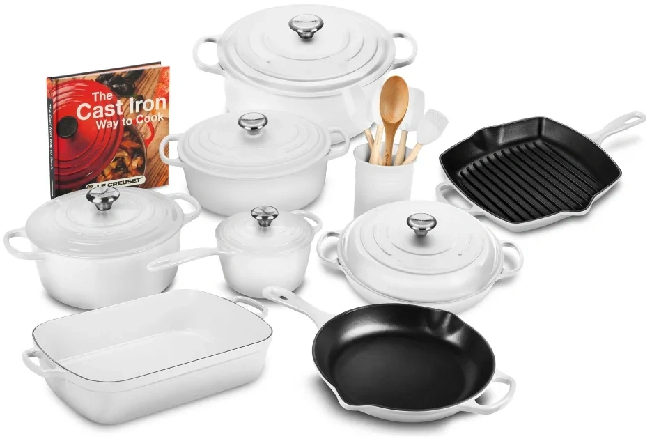 (Store Closing Sale) 21-piece Signature Cast Iron Cookware Set