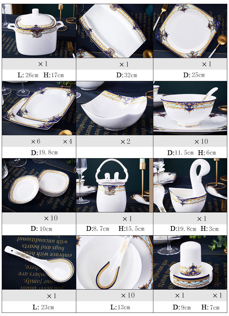 Fine Ceramic Tableware Set