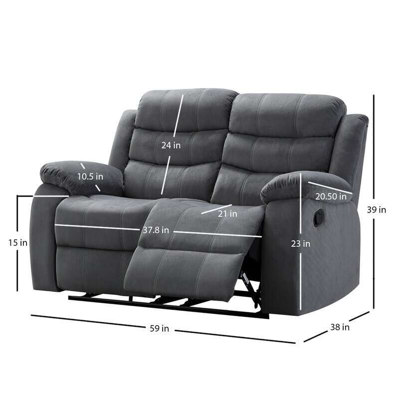 Kingstowne 59'' Pillow Top Arm Reclining Loveseat